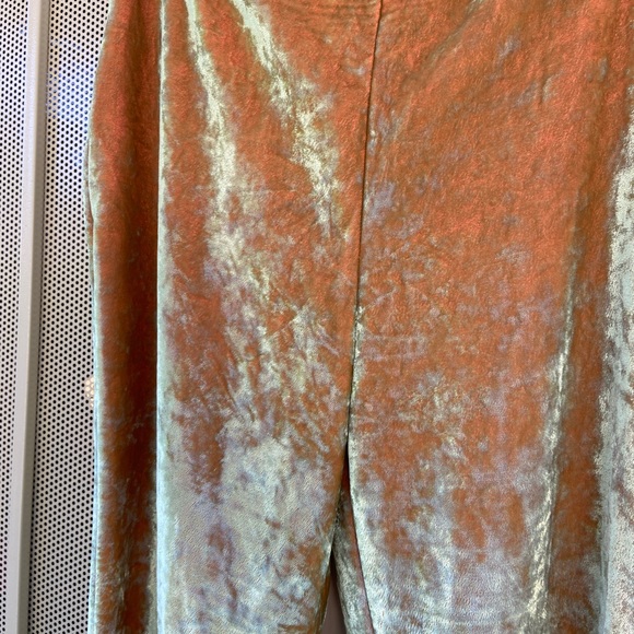Beatrice X Anthropologie Chartreuse Velvet Flare Pants Italia - Picture 11 of 14